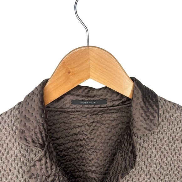 Elie Tahari brown quilted reversible Emily women’s blazer jacket - Picture 6 of 11